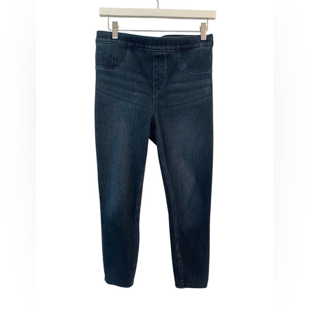 SPANX Jeanish Ankle Denim Leggings Jeggings Pockets Blue size medium - Picture 5 of 5